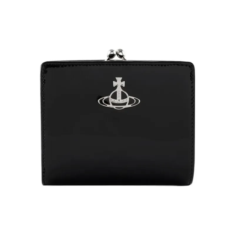 Vivienne Westwood Cow Leather Card Holder Wallet Women's Black-0
