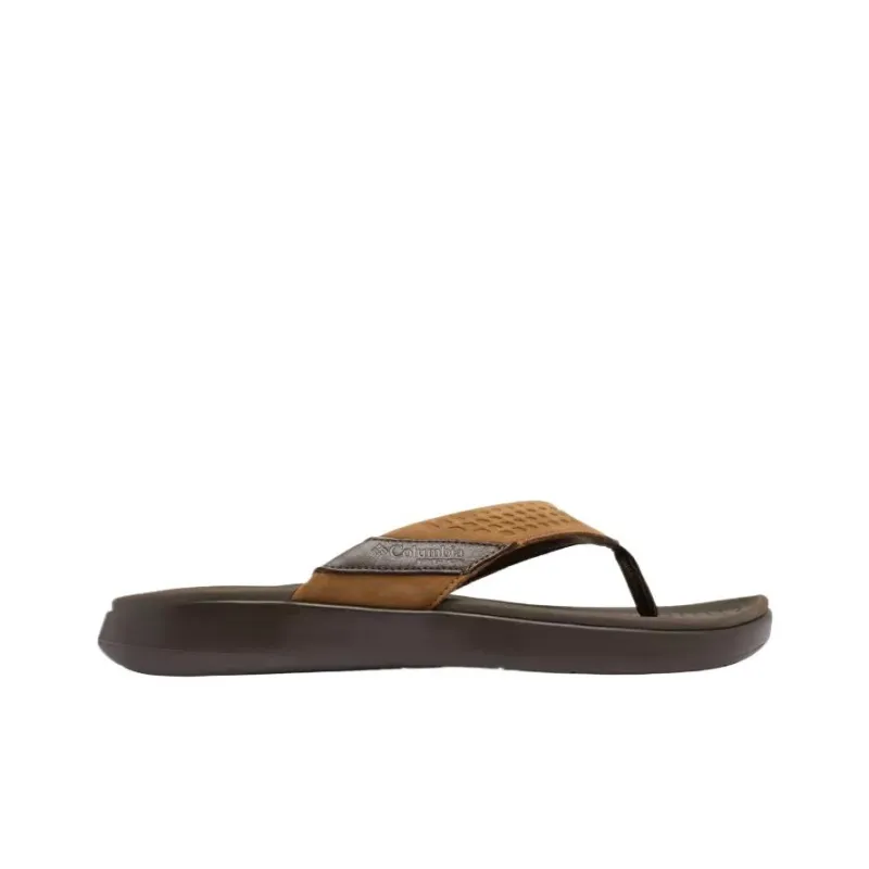 Columbia Slip Resistant Flip Flops Men's Brown-1
