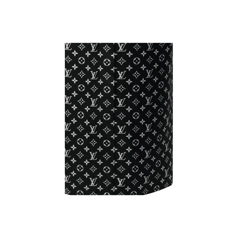 LOUIS VUITTON Monogram Silk Shirt Dress-4