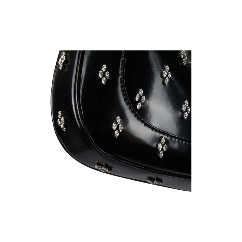 GUCCI Jackie 1961 Leather One Shoulder Handbags Small Size Women's Black-5