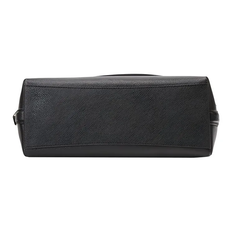 COACH Cow Leather Handbag Shoulder Bag One Shoulder Medium Size Women's Black-4