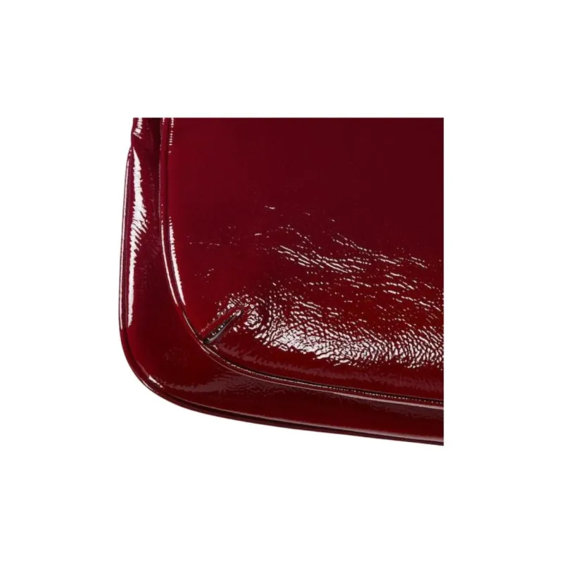 GUCCI Patent Leather Handheld Handbag Extra Large Women's Red-5