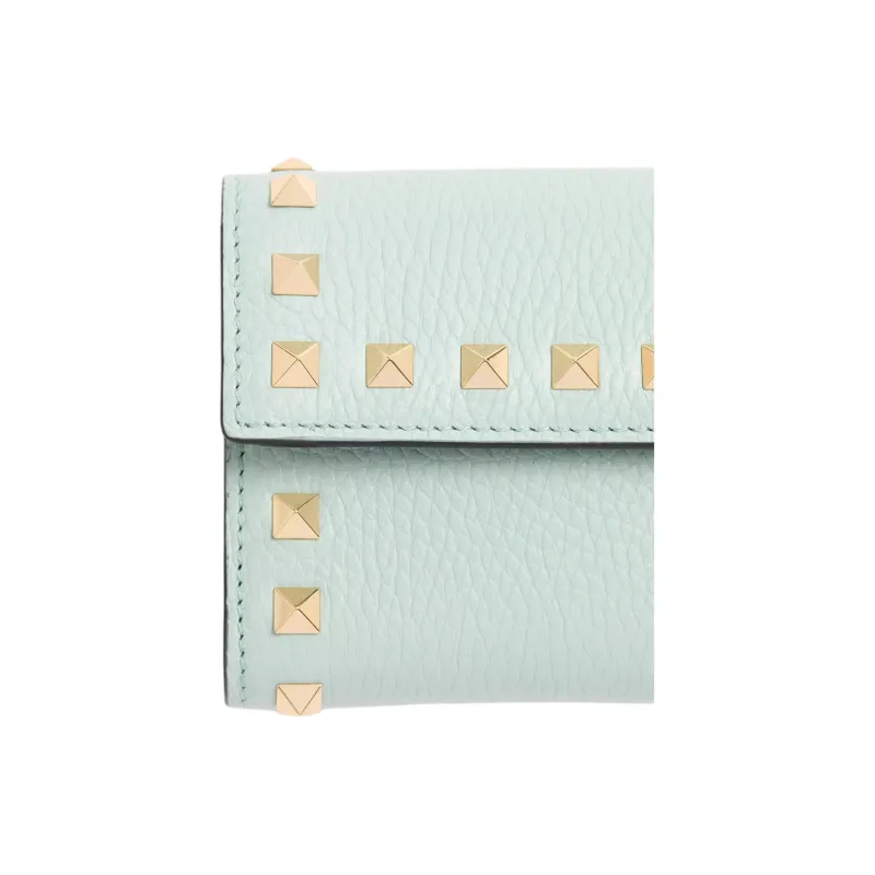 Valentino Grained Calfskin Wallet Women's Green-4