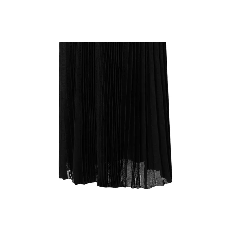 LOUIS VUITTON Pleated Silk Skirt-4