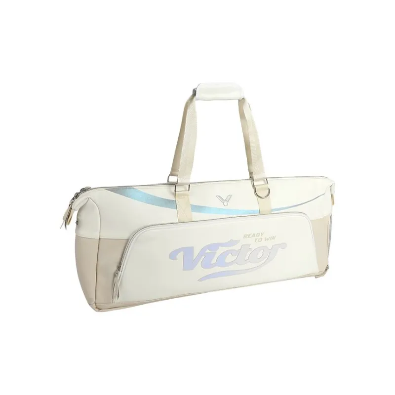 VICTOR Badminton Racket Bags 3 6 Sticks Shoulder Bag Jade Lotus White Unisex-1