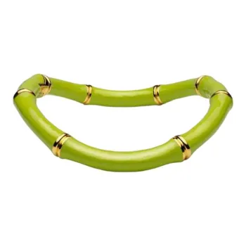 GUCCI Enamel Metal Aluminum Necklaces Unisex Green