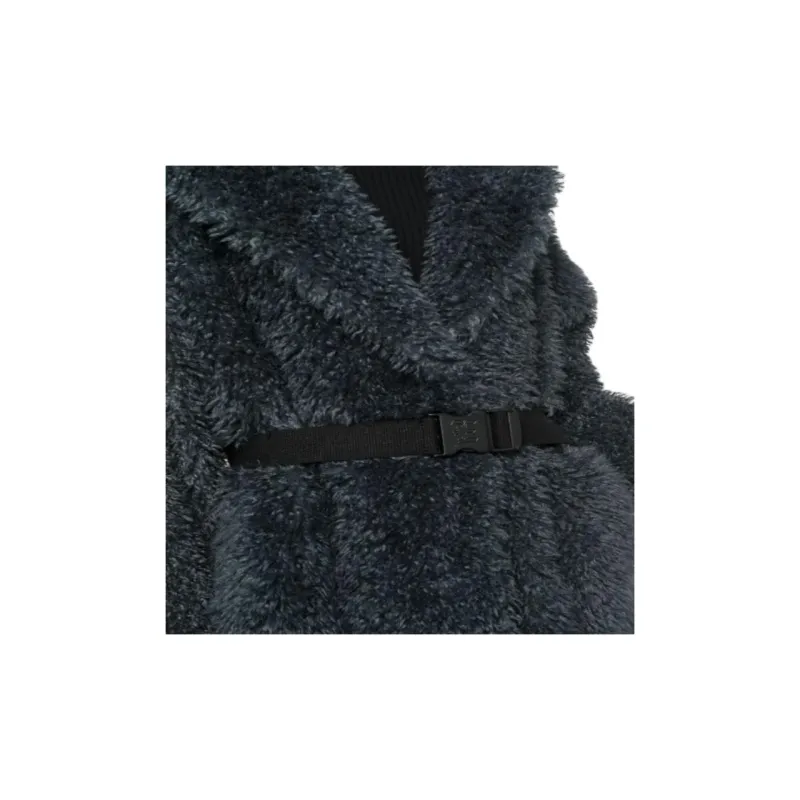 ERMANNO SCERVINO Belted Straight Hem Shearling Coat-4