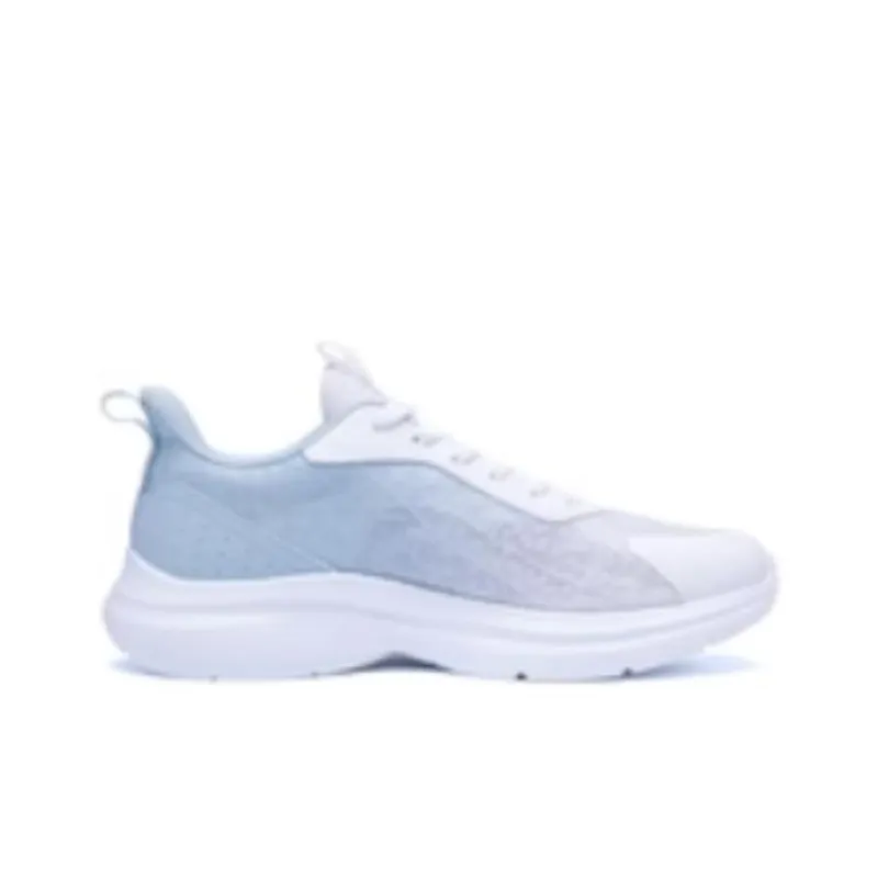 QIAODAN Cushioning Wear-Resistant Low-Top Running Shoes Men's White Blue-1