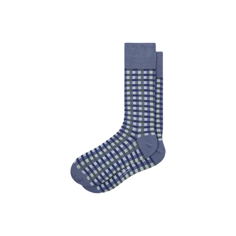 Paul Smith SS25 Mid-Calf Socks Men's 1 Pack Blue-0