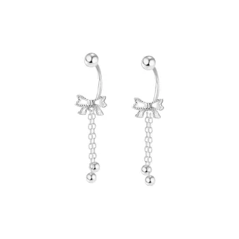 Happy Tide 999 Fine Silver Earrings Women's