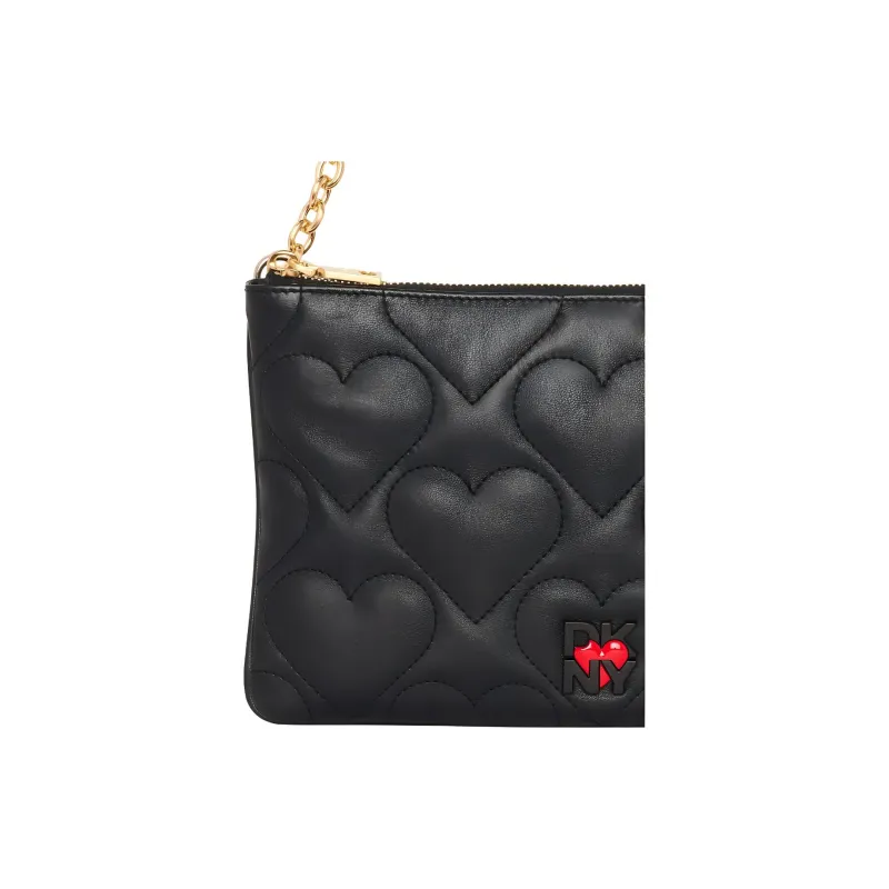 DKNY Leather Handbag Shoulder Bag Women's Black-3