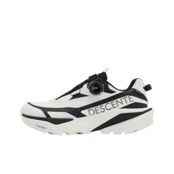 DESCENTE SKI STYLE Wear resistant And Waterproof Low Top Hiking Shoes Unisex Black White