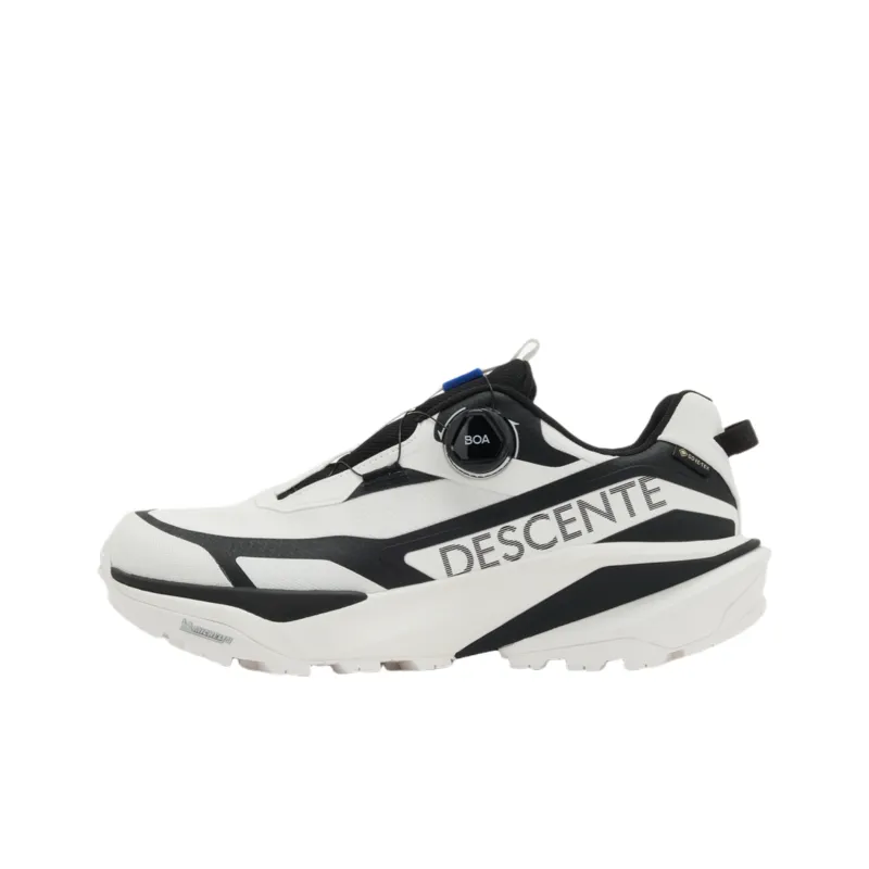 DESCENTE SKI STYLE Wear resistant And Waterproof Low Top Hiking Shoes Unisex Black White-0