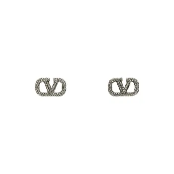 Valentino Brass Earrings Women's Silver