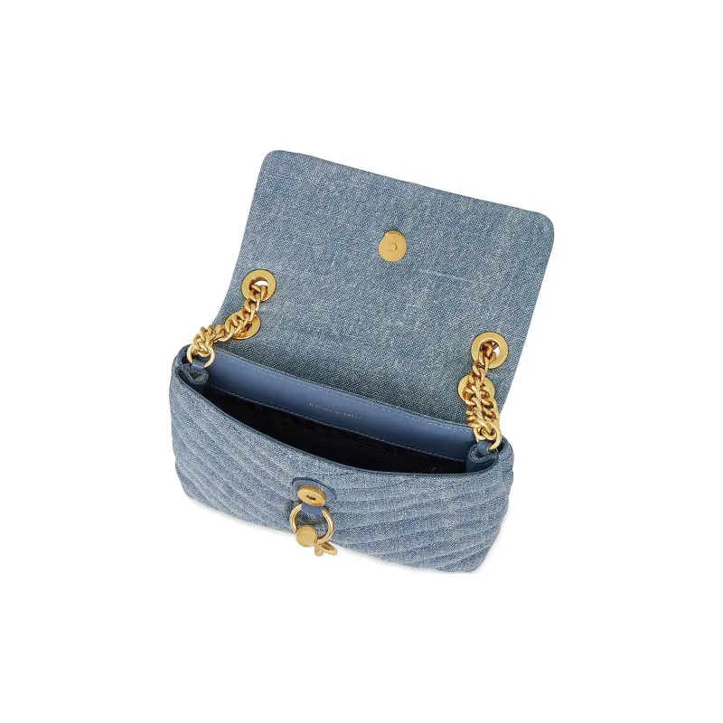 REBECCA MINKOFF Linen Blended With Viscose And Polyurethane Crossbody Bag Women's Indigo-3