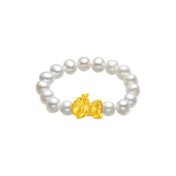 CHINA GOLD Pearl 18K Gold Rings Women's