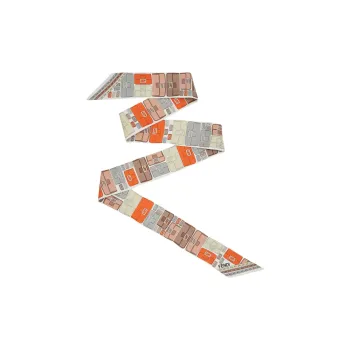 FENDI Mulberry Silk Silk Scarves Women's Orange