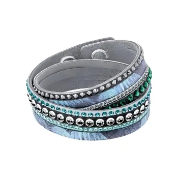Swarovski Artificial Leather Bracelets Women's Blue