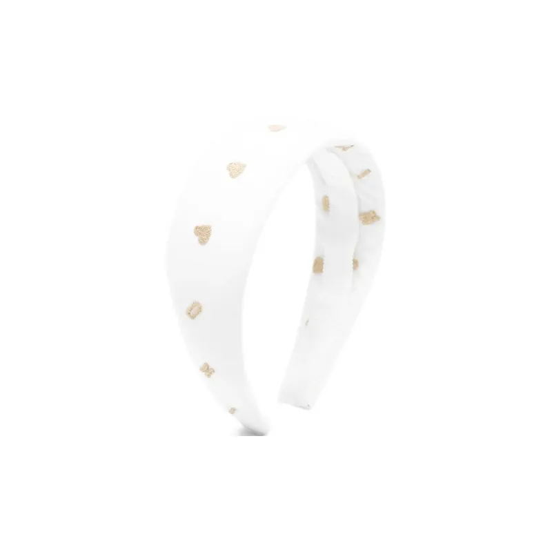 MOSCHINO Cotton Polyamide Polyester Metal Fiber Headbands Kids' White-0