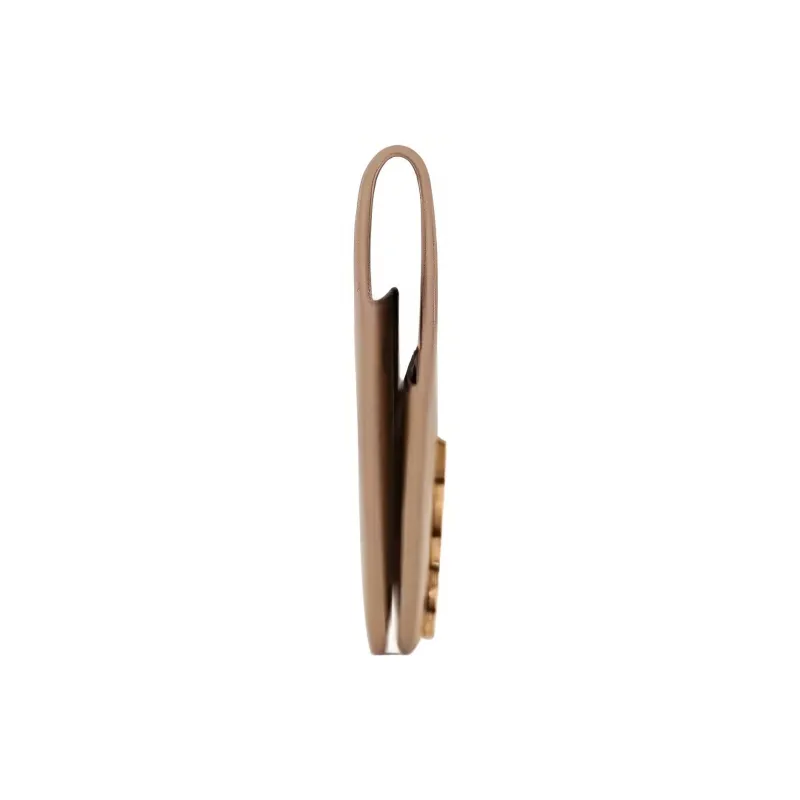 SAINT LAURENT Cow Leather Passport Holder Unisex Dark Toffee Brown-1