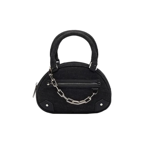 URBAN REVIVO Bowling Bag Crossbody Bag Small Size Women's Black