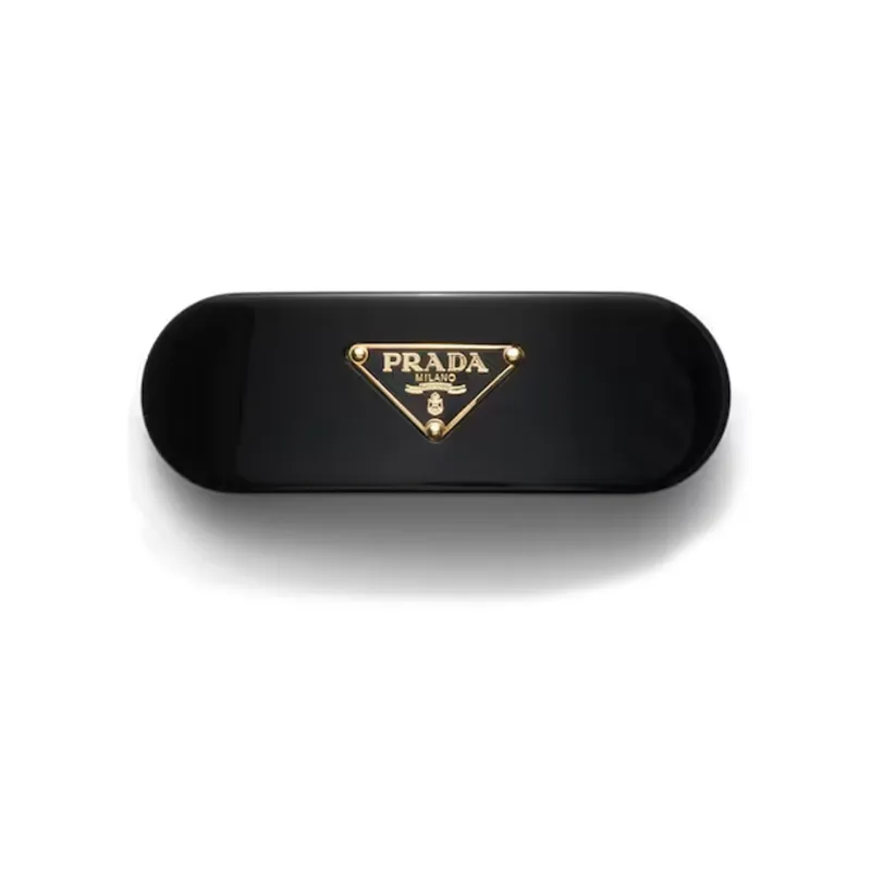 PRADA Enamel, Metal Hair Clips Women's Black-0