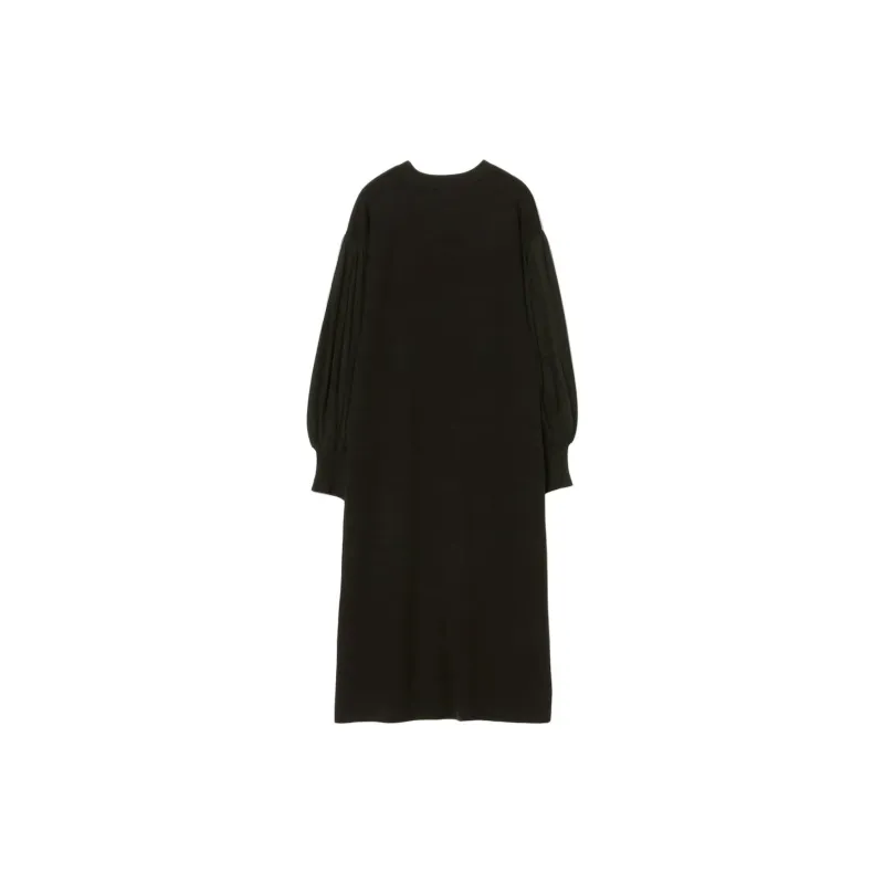 Beams Long Sleeved Dress Women's Black-1