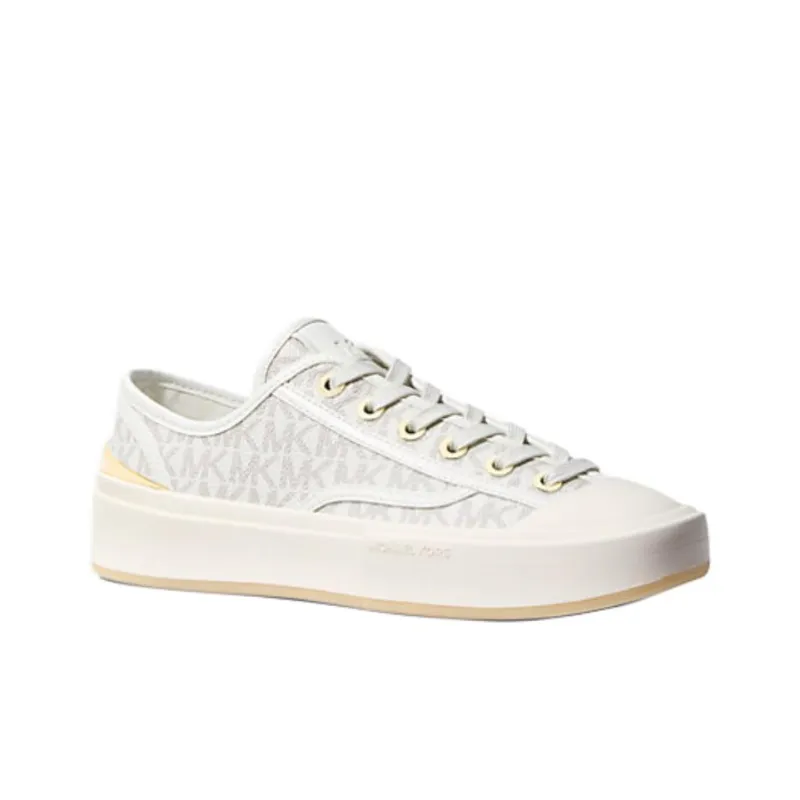 MICHAEL KORS Jude Low Top Canvas Shoes Women's White-2