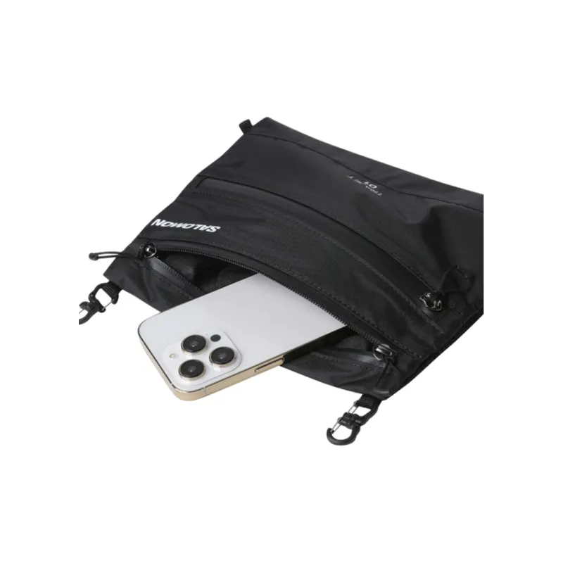 SALOMON Nylon Crossbody Bag Unisex Black-6