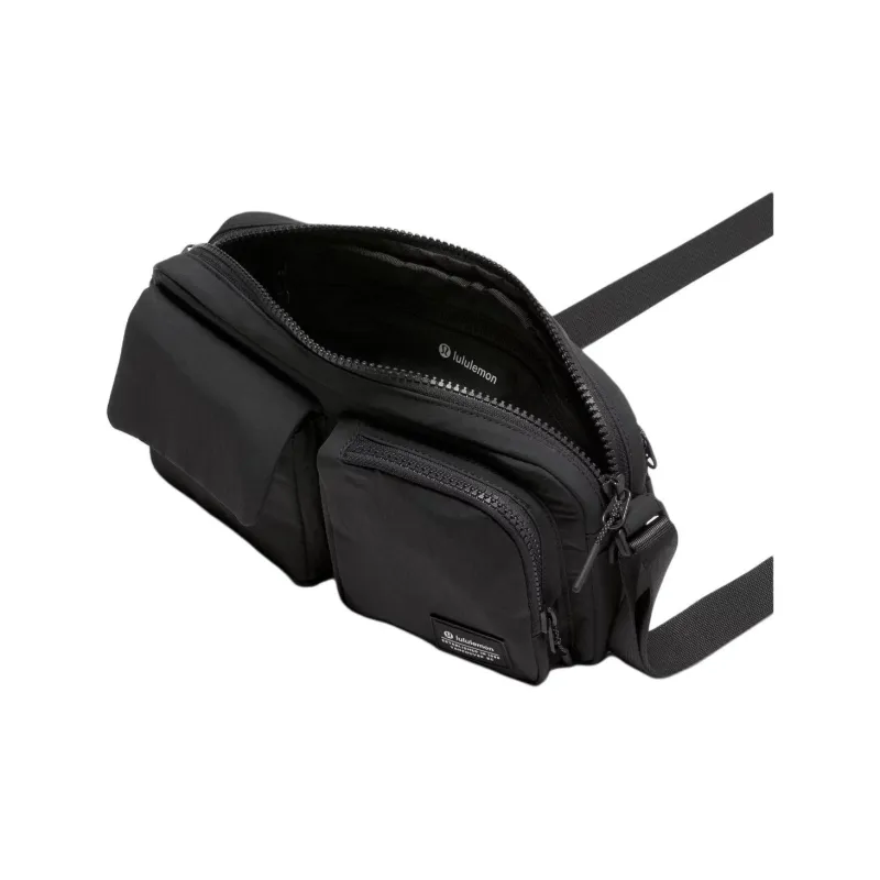 Lululemon Nylon Shoulder Bag Crossbody Bag Men's Black-3