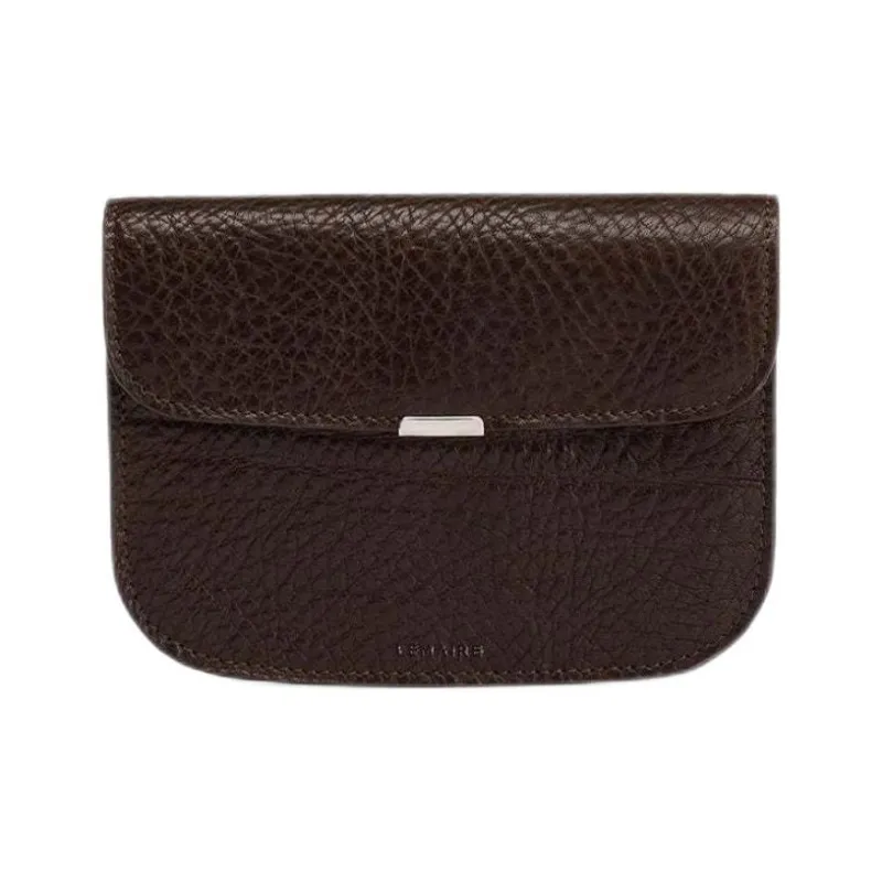 Lemaire Grained Cow Leather Wallet Women's Dark Brown-0