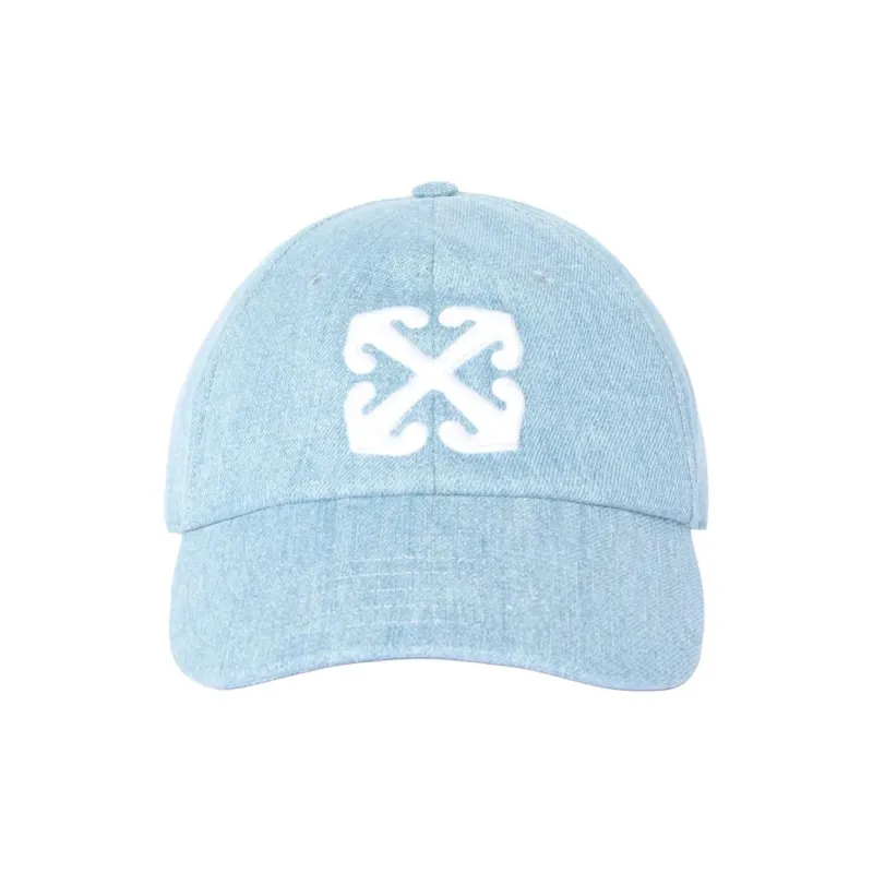OFF WHITE Logo Embroidered Denim Cap-0