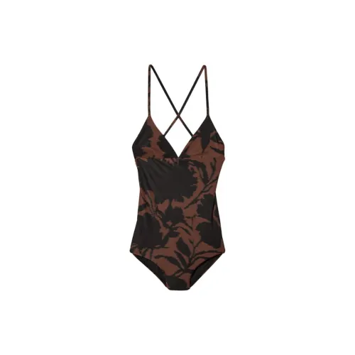 MICHAEL KORS Floral Chiné Crepe Crossback Swimsuit