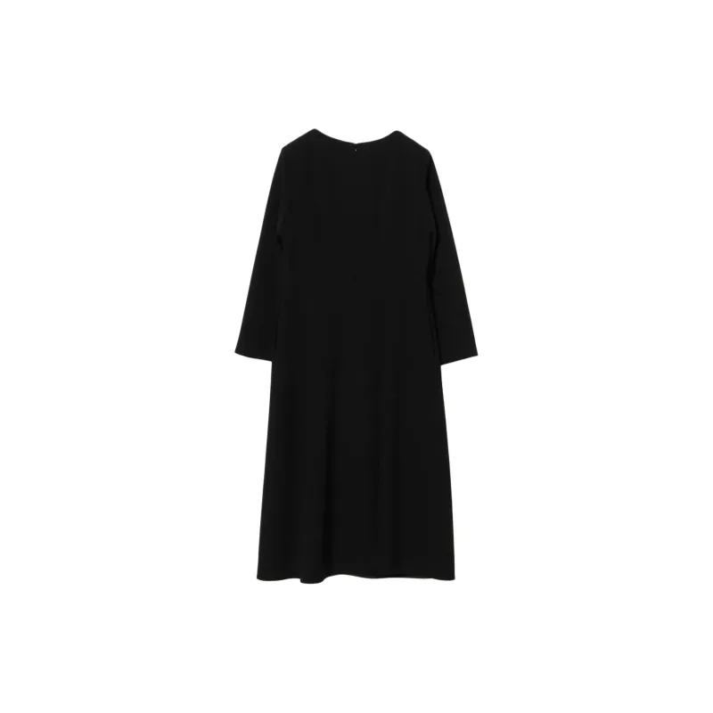Beams Long Sleeved Dress Women's Black-1