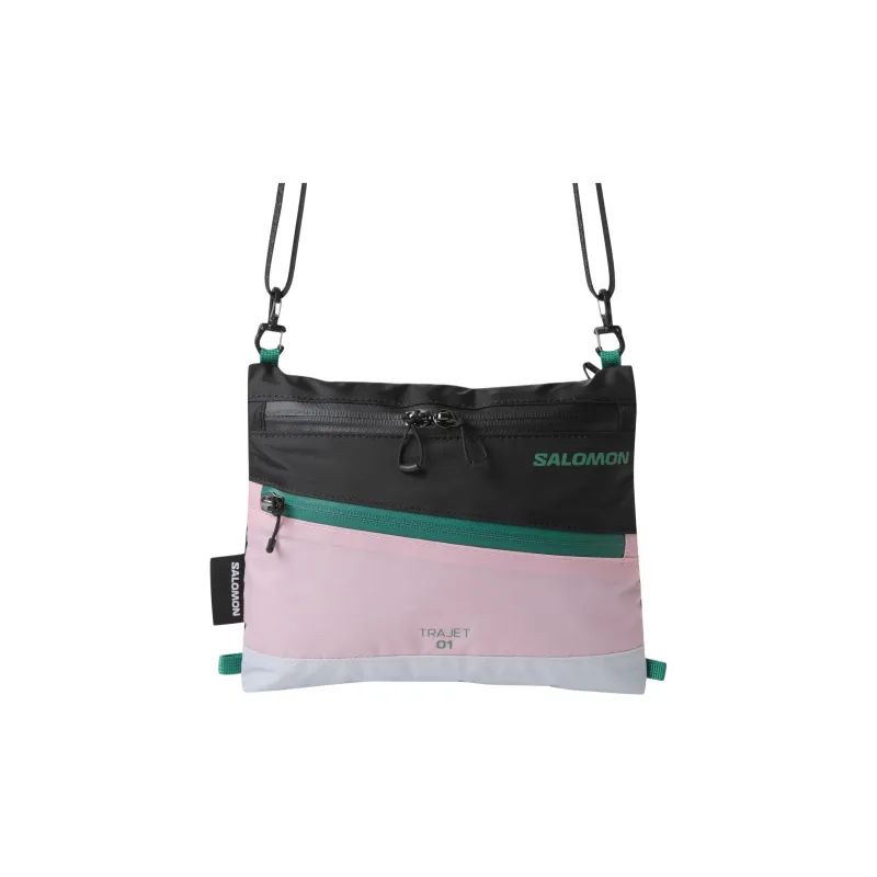 SALOMON Nylon Shoulder Bag Crossbody Bag Unisex Pink & Black-1