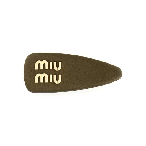 miu ballerina miu ballerina Brass Glass Hair Clips Women's Brown
