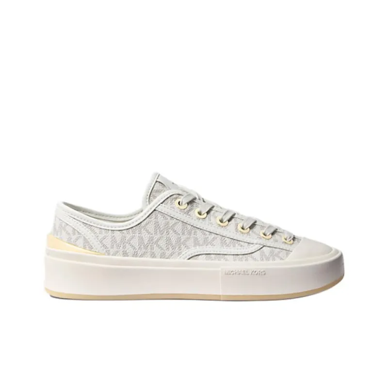 MICHAEL KORS Jude Low Top Canvas Shoes Women's White-1