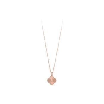 Van Cleef & Arpels 18k Gold Diamonds Necklaces Unisex Rose Gold