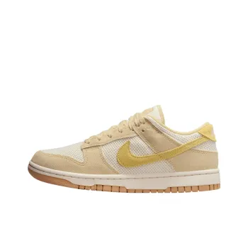 Nike Dunk Anti Slip Wear Resistant Low Top Skateboard Shoes Women's Yellow White