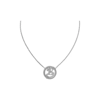 Burberry Palladium Plated Brass Necklaces Unisex Silver