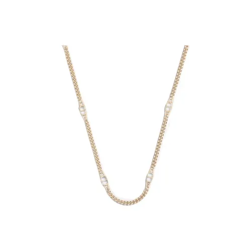 DIOR 925 Sterling Silver Necklaces Men's Gold