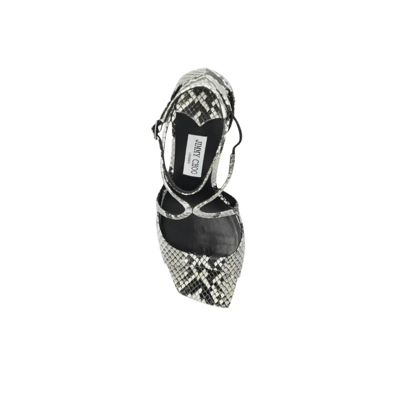 Jimmy Choo Azia Strap Sandals 9.5cm Women's Gray-4