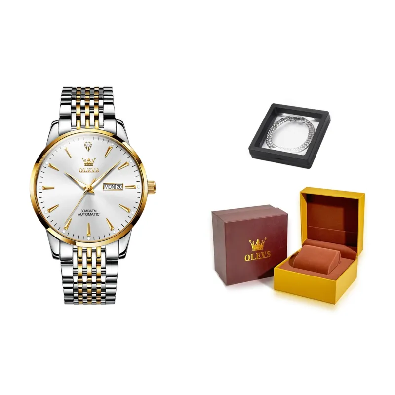 OLEVS Wisdom Series Mechanical Movement Watch Men's Watches Silver Dial-17
