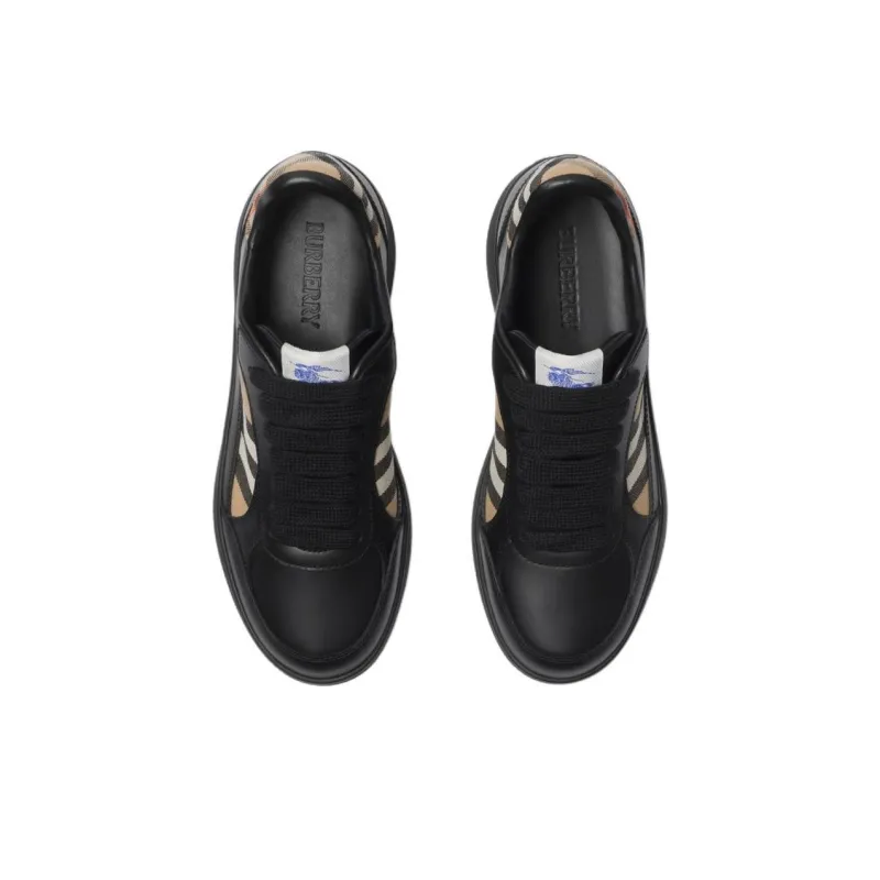 Burberry Low-Top Skateboard Shoes Women's Black-2