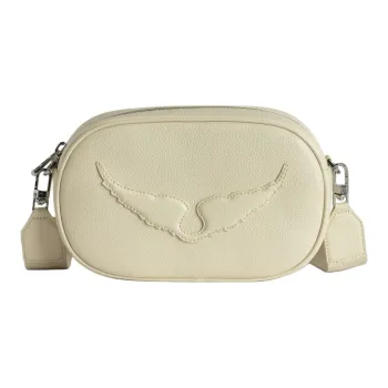 Zadig & Voltaire Cow Leather Camera Bags Crossbody Bag Shoulder Bag Women's Ecru