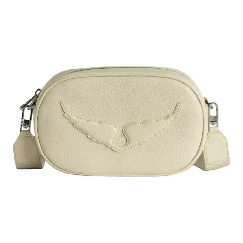 Zadig & Voltaire Cow Leather Camera Bags Crossbody Bag Shoulder Bag Women's Ecru