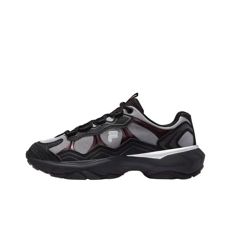 FILA FUSION GRAVEL Stratum Shoes Anti-Slip Wear-Resistant Low-Top Casual Shoes Men's Black Gray Color-0