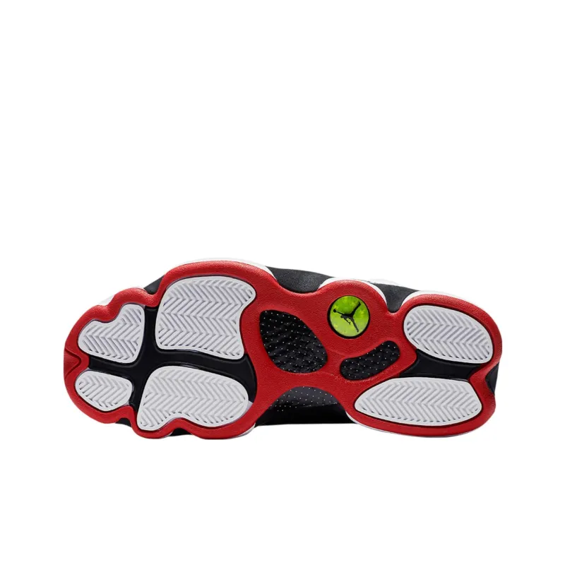 Jordan Air Jordan 13 Anti-Slip Wear-Resistant Mid-Top Vintage Basketball Shoes Unisex White Black-5