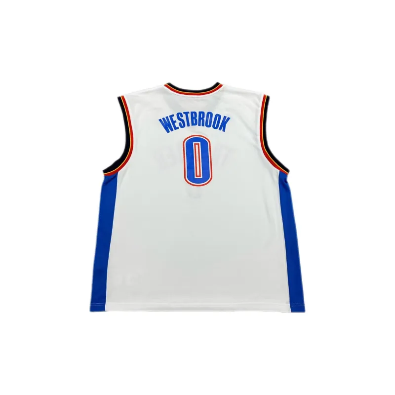 Adidas x NBA Oklahoma Thunder Team Basketball Jersey Unisex White-1