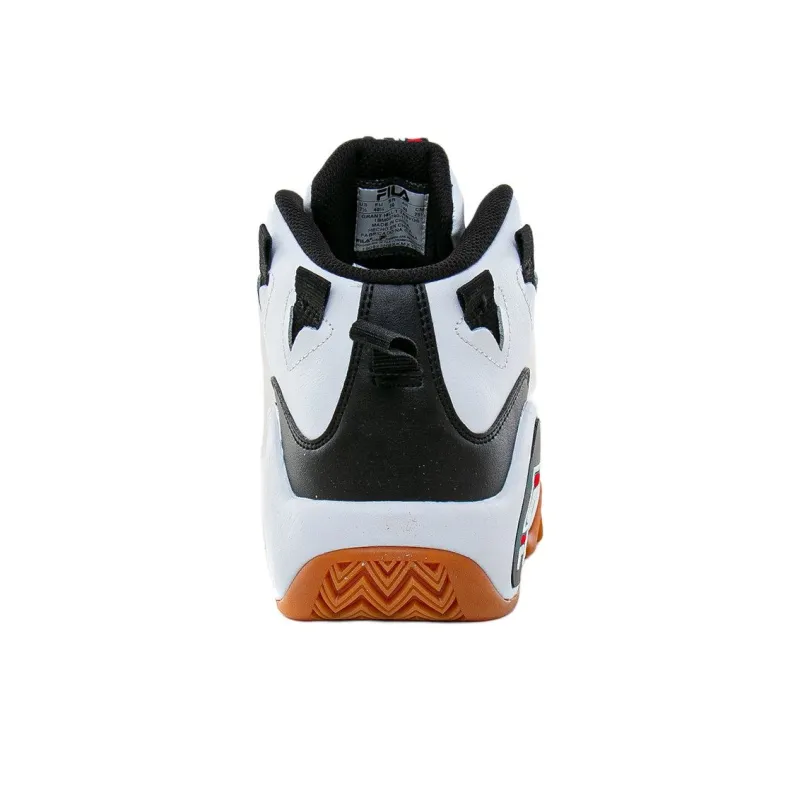 FILA Grant Hill 1 Anti Slip Wear Resistant High Top Vintage Basketball Shoes Men's White Black-4